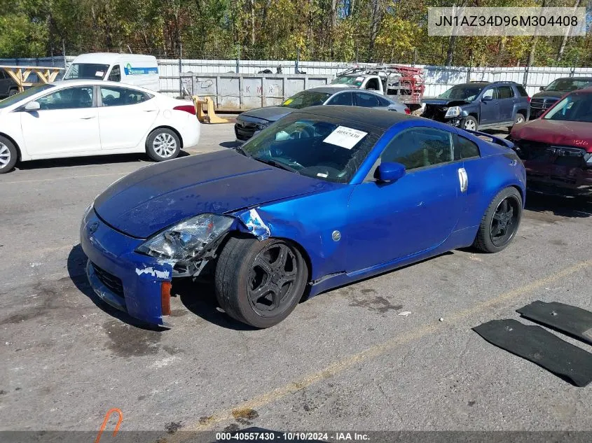 2006 Nissan 350Z Touring VIN: JN1AZ34D96M304408 Lot: 40557430