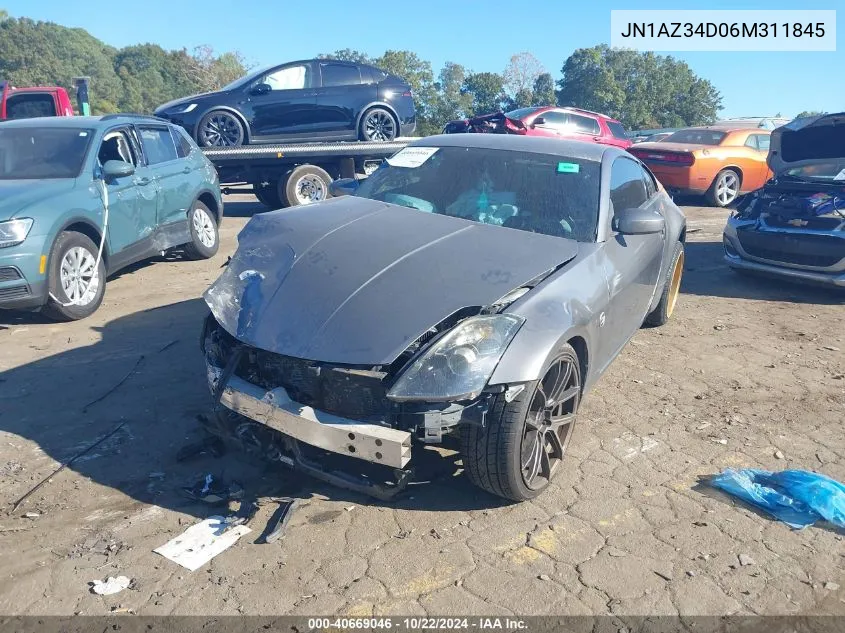 2006 Nissan 350Z VIN: JN1AZ34D06M311845 Lot: 40669046