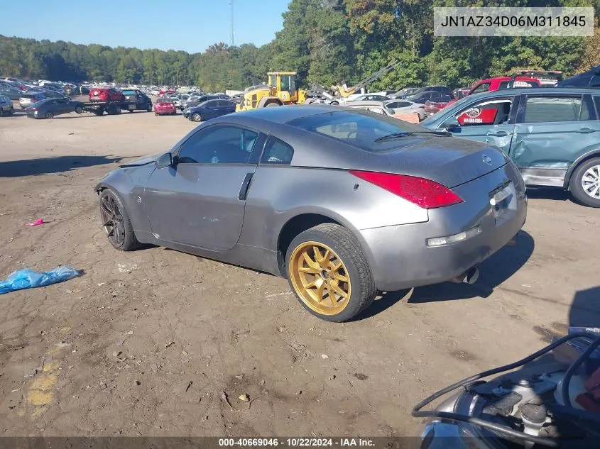 2006 Nissan 350Z VIN: JN1AZ34D06M311845 Lot: 40669046