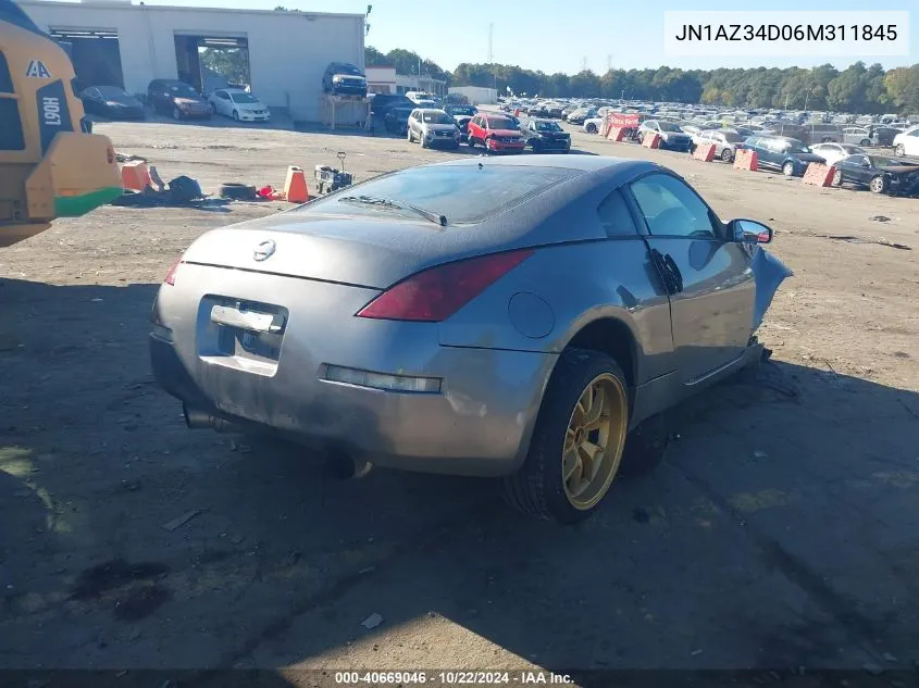 2006 Nissan 350Z VIN: JN1AZ34D06M311845 Lot: 40669046