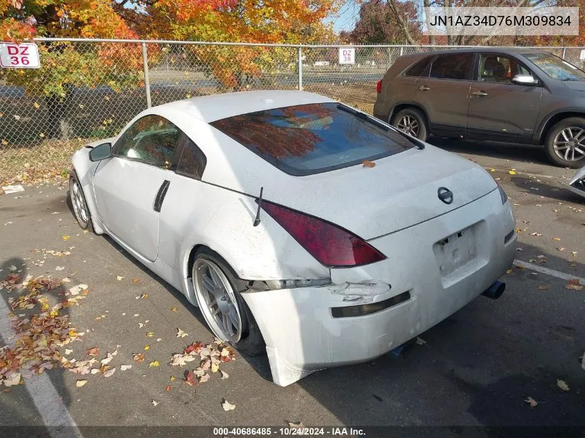 2006 Nissan 350Z Coupe VIN: JN1AZ34D76M309834 Lot: 40686485