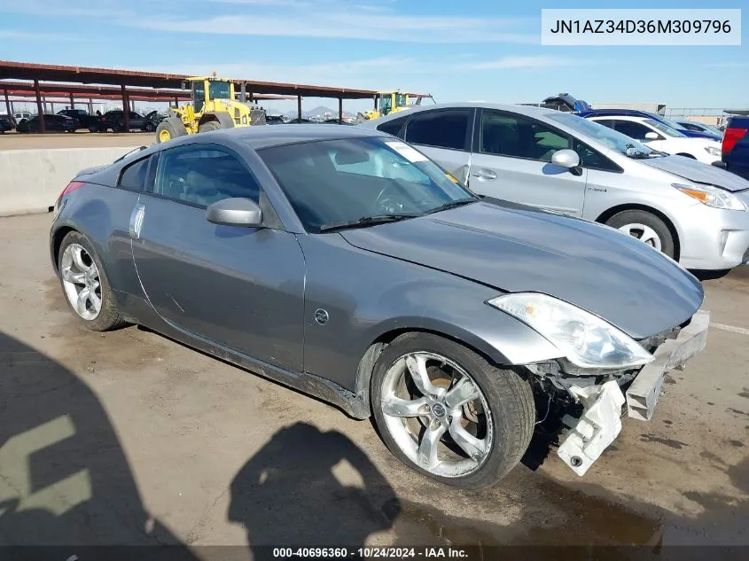 2006 Nissan 350Z VIN: JN1AZ34D36M309796 Lot: 40696360