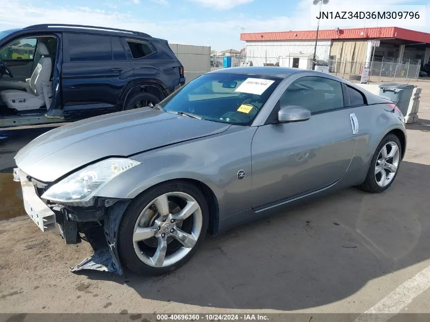 2006 Nissan 350Z VIN: JN1AZ34D36M309796 Lot: 40696360