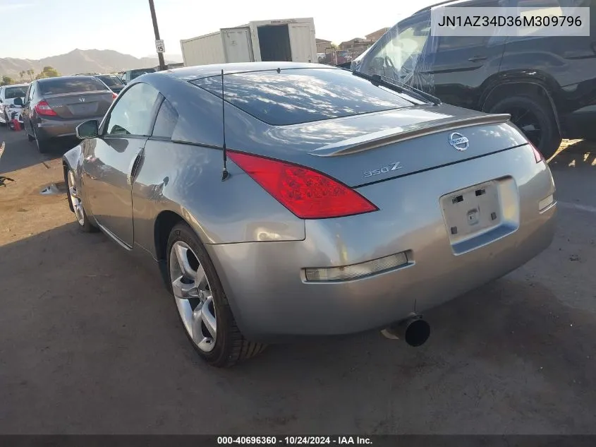 2006 Nissan 350Z VIN: JN1AZ34D36M309796 Lot: 40696360