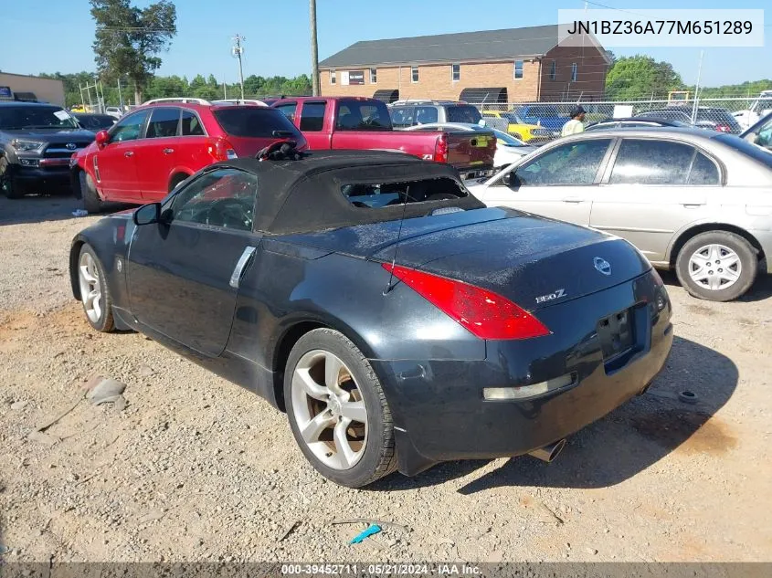 2007 Nissan 350Z Touring VIN: JN1BZ36A77M651289 Lot: 39452711