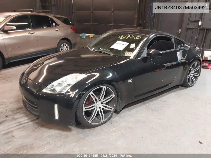 2007 Nissan 350Z VIN: JN1BZ34D37M503492 Lot: 40134685