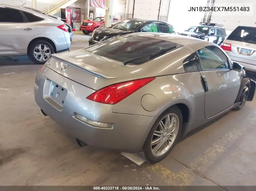 2007 Nissan 350Z Touring VIN: JN1BZ34EX7M551483 Lot: 40233718