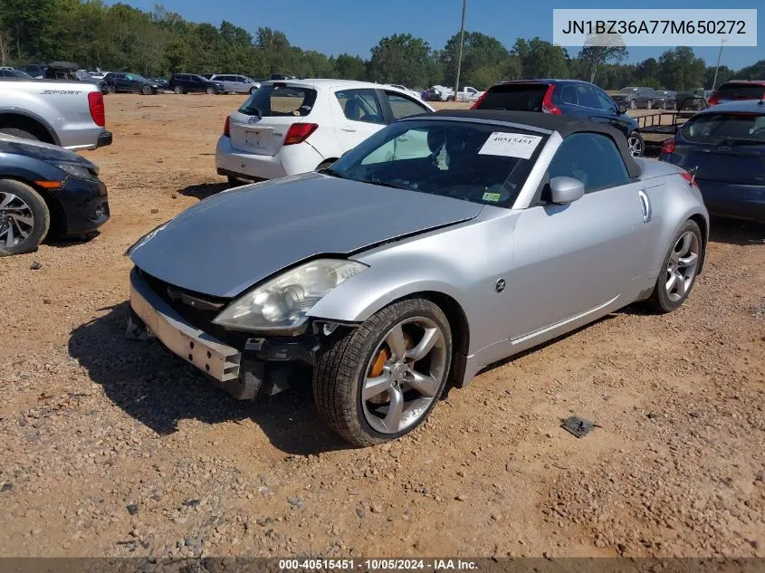 2007 Nissan 350Z Roadster VIN: JN1BZ36A77M650272 Lot: 40515451