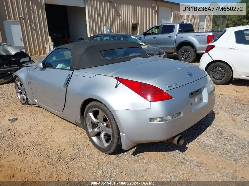 2007 Nissan 350Z Roadster VIN: JN1BZ36A77M650272 Lot: 40515451