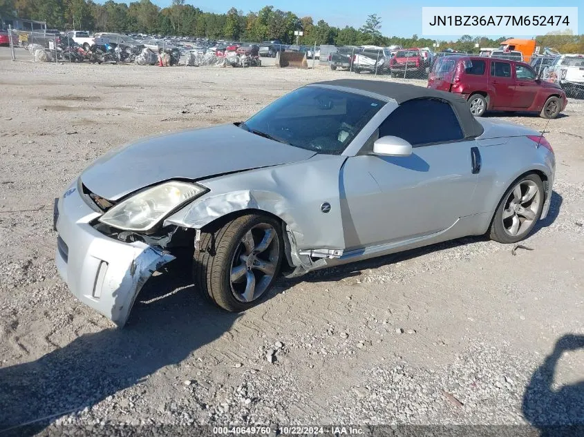 2007 Nissan 350Z Touring VIN: JN1BZ36A77M652474 Lot: 40649760