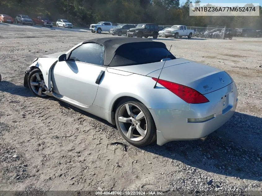 2007 Nissan 350Z Touring VIN: JN1BZ36A77M652474 Lot: 40649760