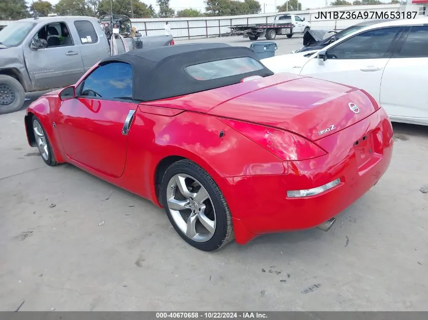 2007 Nissan 350Z Enthusiast VIN: JN1BZ36A97M653187 Lot: 40670658