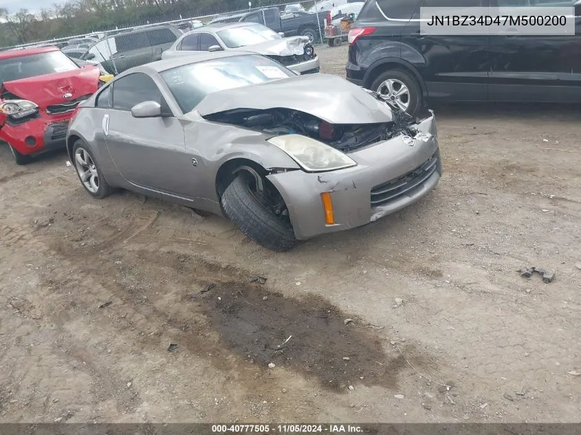 2007 Nissan 350Z Touring VIN: JN1BZ34D47M500200 Lot: 40777505