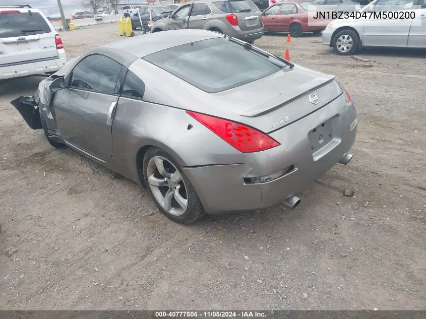 2007 Nissan 350Z Touring VIN: JN1BZ34D47M500200 Lot: 40777505