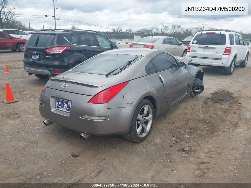 2007 Nissan 350Z Touring VIN: JN1BZ34D47M500200 Lot: 40777505