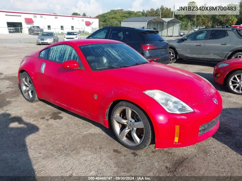 2008 Nissan 350Z Touring VIN: JN1BZ34DX8M700483 Lot: 40465747