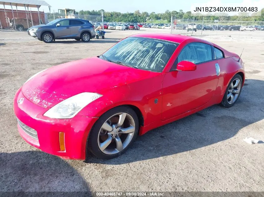 2008 Nissan 350Z Touring VIN: JN1BZ34DX8M700483 Lot: 40465747