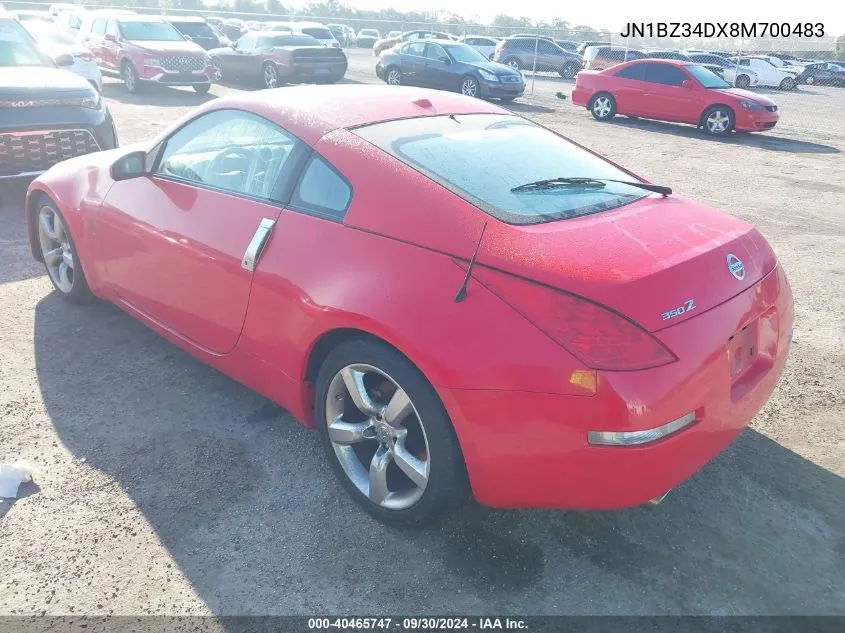 2008 Nissan 350Z Touring VIN: JN1BZ34DX8M700483 Lot: 40465747