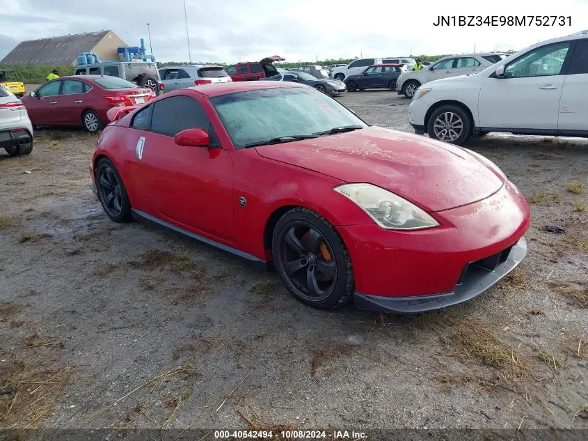 2008 Nissan 350Z Nismo VIN: JN1BZ34E98M752731 Lot: 40542494