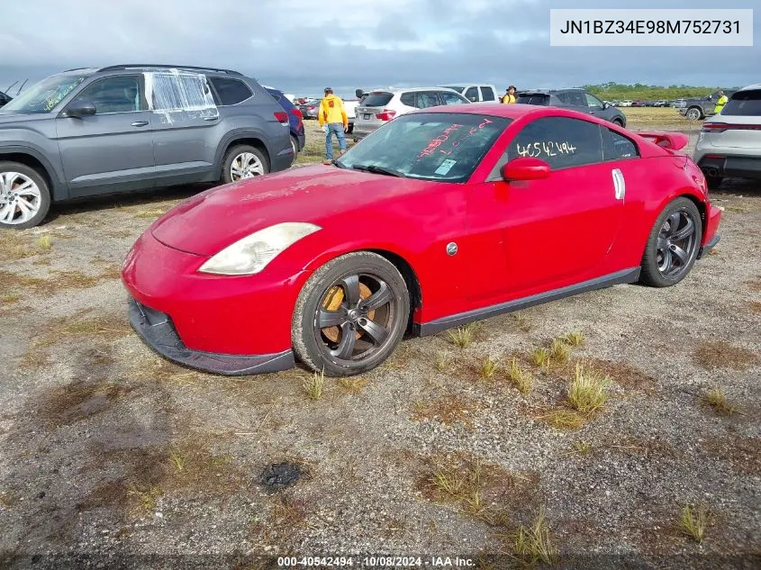 2008 Nissan 350Z Nismo VIN: JN1BZ34E98M752731 Lot: 40542494