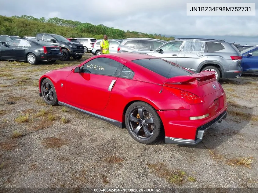 2008 Nissan 350Z Nismo VIN: JN1BZ34E98M752731 Lot: 40542494