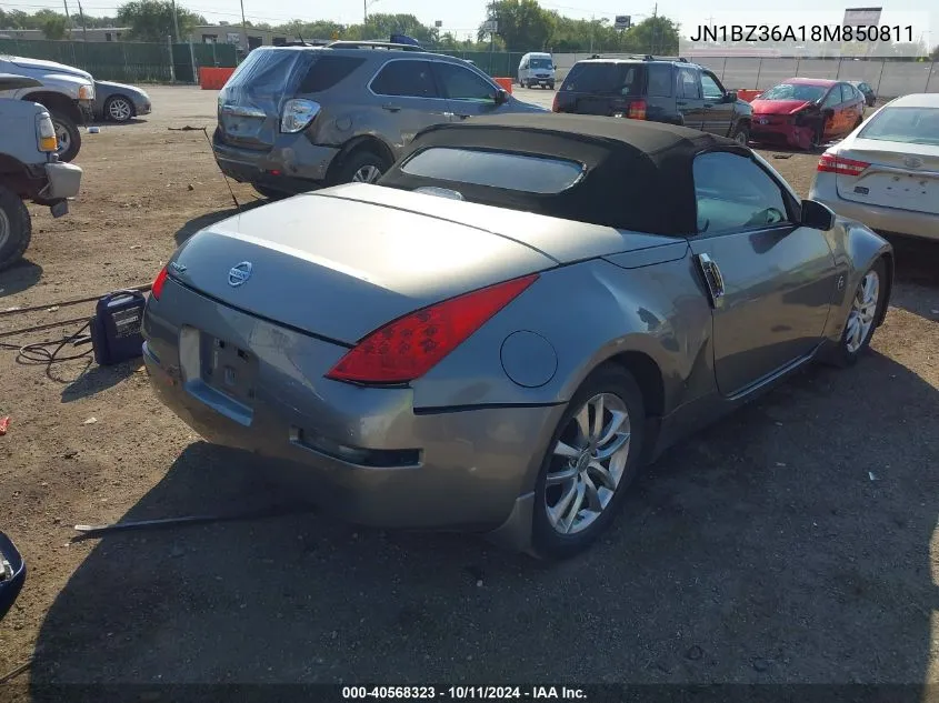 2008 Nissan 350Z Enthusiast VIN: JN1BZ36A18M850811 Lot: 40568323