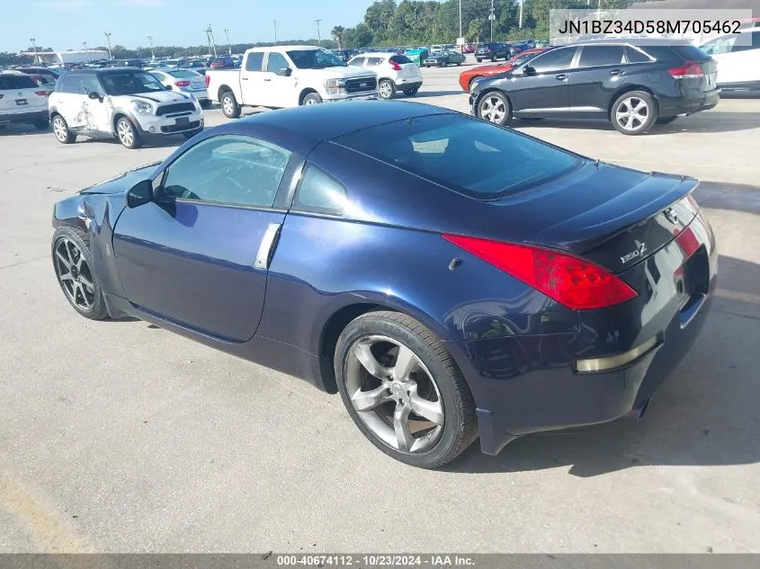 2008 Nissan 350Z VIN: JN1BZ34D58M705462 Lot: 40674112