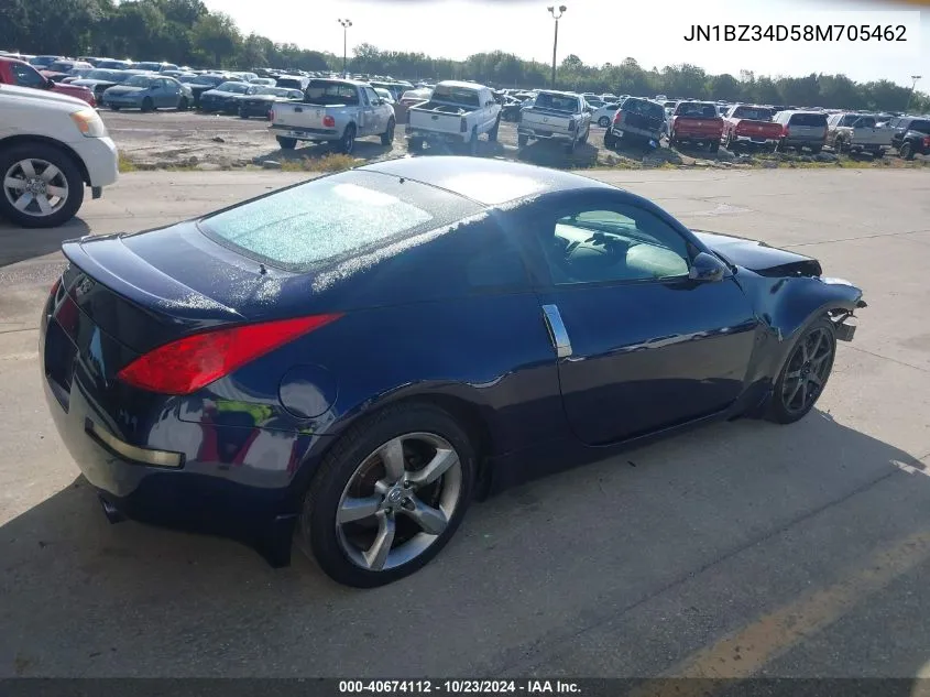 2008 Nissan 350Z VIN: JN1BZ34D58M705462 Lot: 40674112