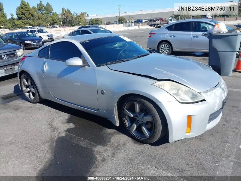 2008 Nissan 350Z Touring VIN: JN1BZ34E28M750111 Lot: 40696231