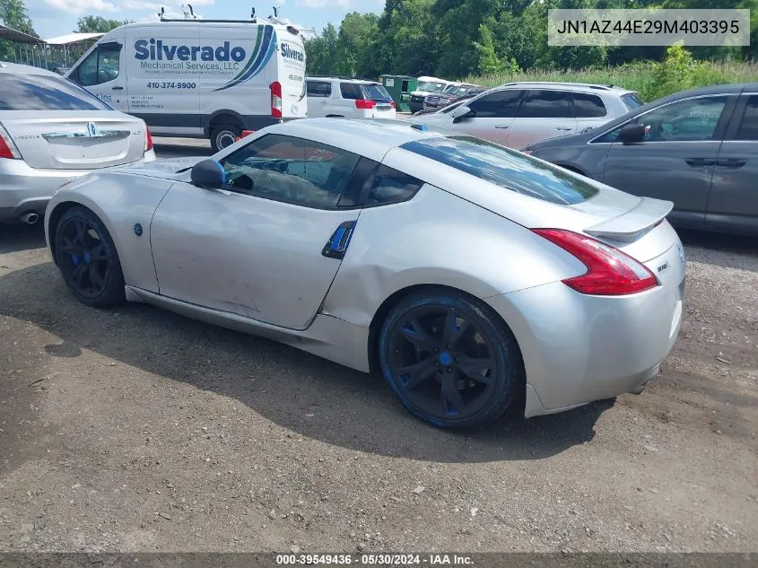 2009 Nissan 370Z Touring VIN: JN1AZ44E29M403395 Lot: 39549436