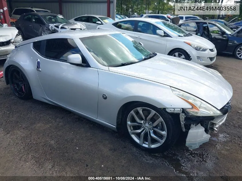 2009 Nissan 370Z Touring VIN: JN1AZ44E49M403558 Lot: 40519881