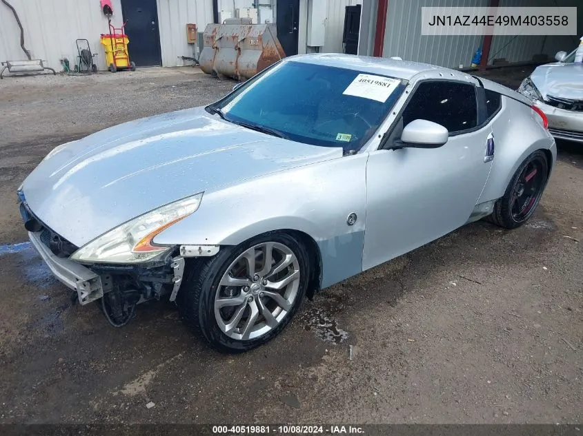 2009 Nissan 370Z Touring VIN: JN1AZ44E49M403558 Lot: 40519881