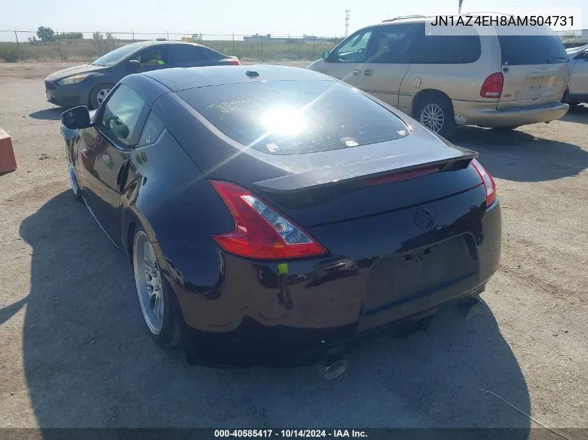 2010 Nissan 370Z Touring VIN: JN1AZ4EH8AM504731 Lot: 40585417