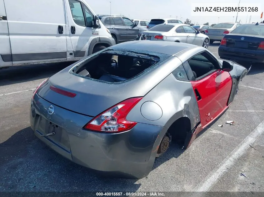 2011 Nissan 370Z VIN: JN1AZ4EH2BM551268 Lot: 40015557