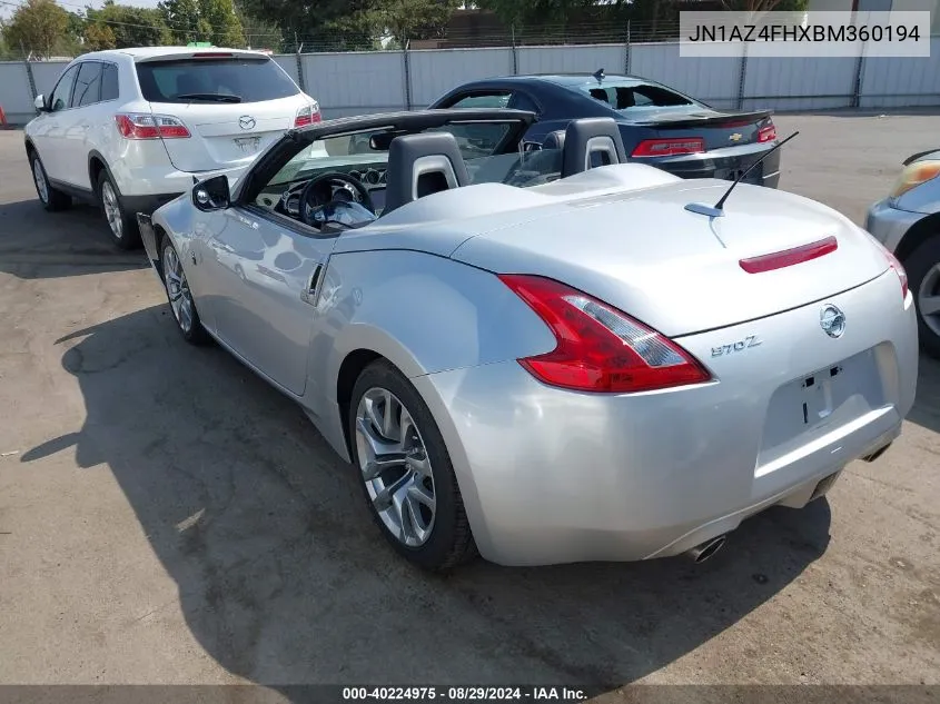 JN1AZ4FHXBM360194 2011 Nissan 370Z Touring