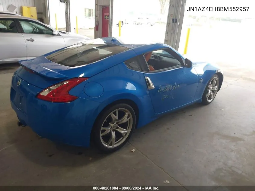 2011 Nissan 370Z Touring VIN: JN1AZ4EH8BM552957 Lot: 40281084