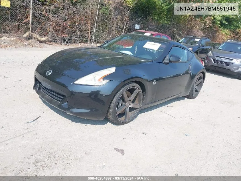 2011 Nissan 370Z Touring VIN: JN1AZ4EH7BM551945 Lot: 40284997