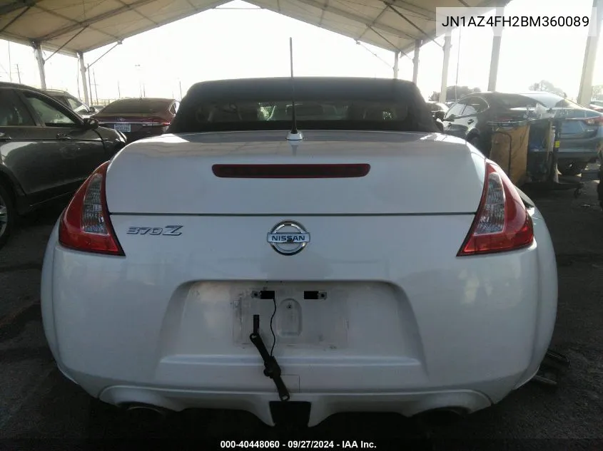 2011 Nissan 370Z Touring VIN: JN1AZ4FH2BM360089 Lot: 40448060