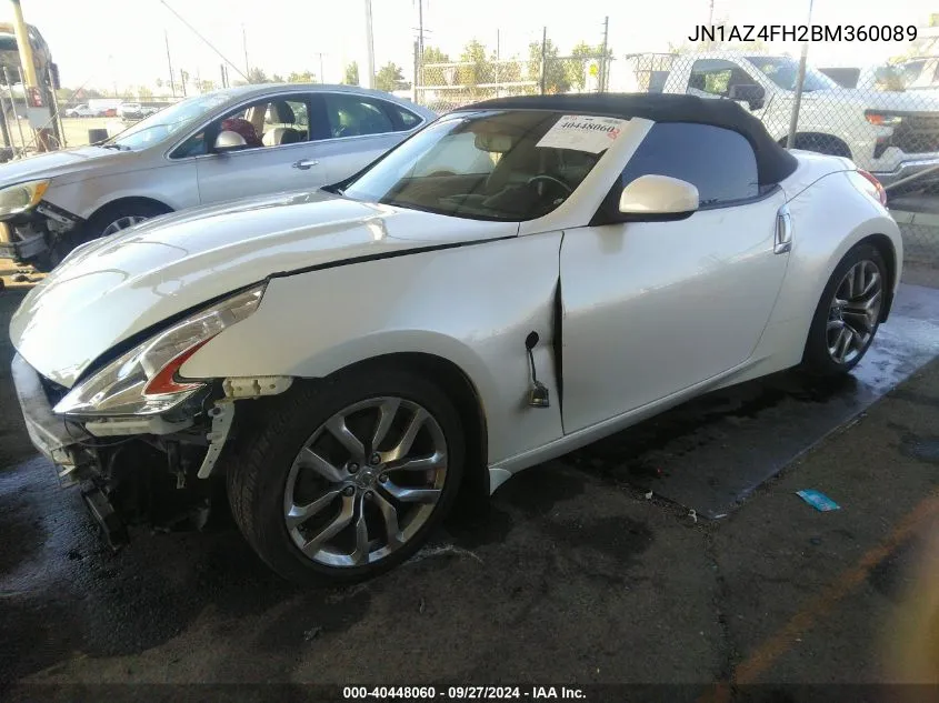 2011 Nissan 370Z Touring VIN: JN1AZ4FH2BM360089 Lot: 40448060