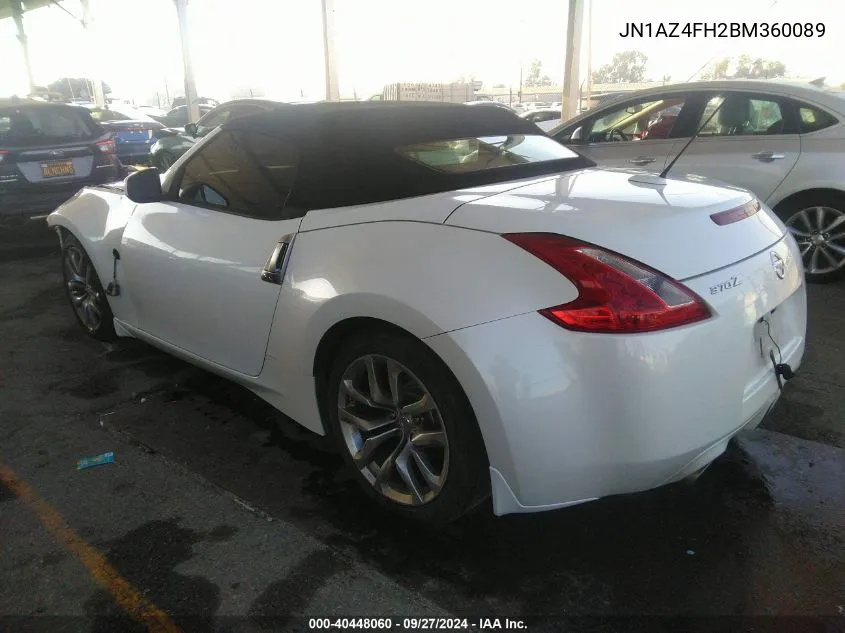 2011 Nissan 370Z Touring VIN: JN1AZ4FH2BM360089 Lot: 40448060