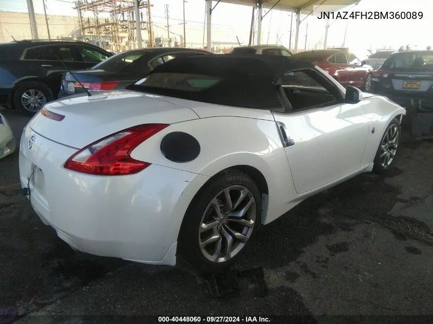 2011 Nissan 370Z Touring VIN: JN1AZ4FH2BM360089 Lot: 40448060