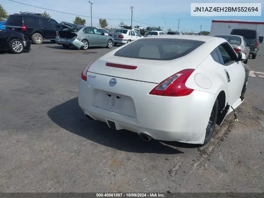 2011 Nissan 370Z VIN: JN1AZ4EH2BM552694 Lot: 40561087