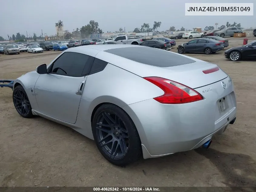 2011 Nissan 370Z VIN: JN1AZ4EH1BM551049 Lot: 40625242