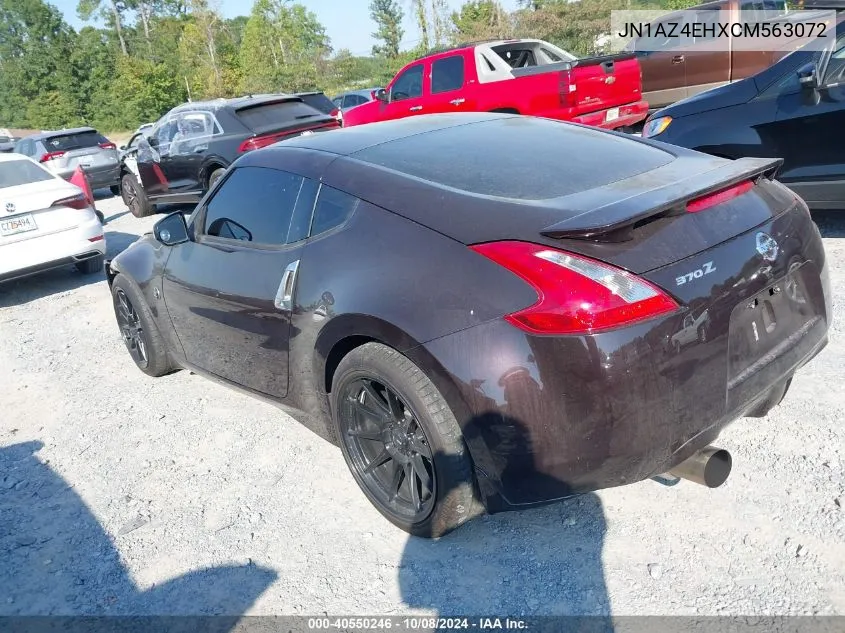 2012 Nissan 370Z VIN: JN1AZ4EHXCM563072 Lot: 40550246