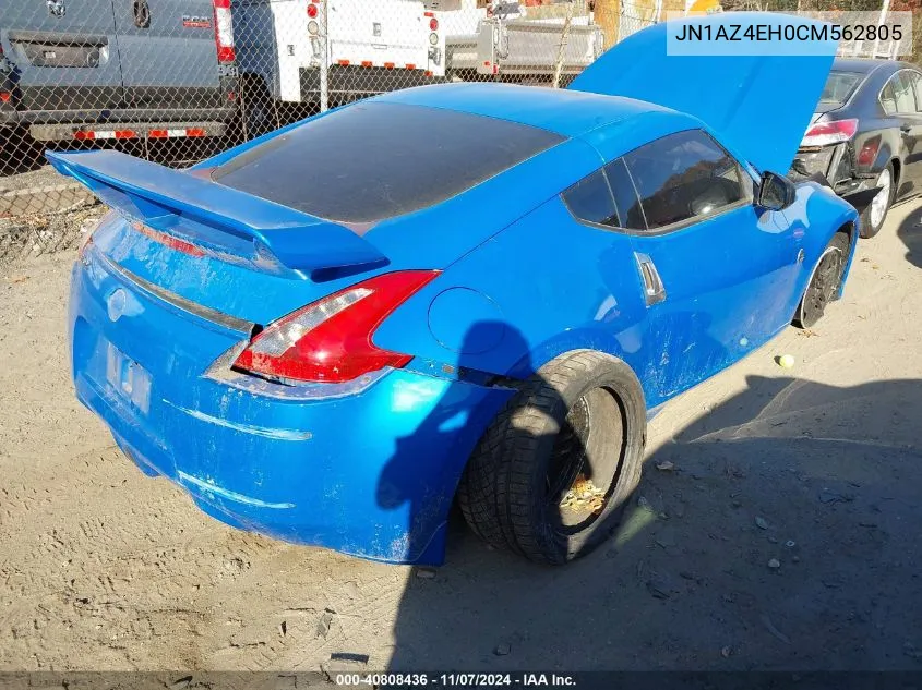 2012 Nissan 370Z VIN: JN1AZ4EH0CM562805 Lot: 40808436