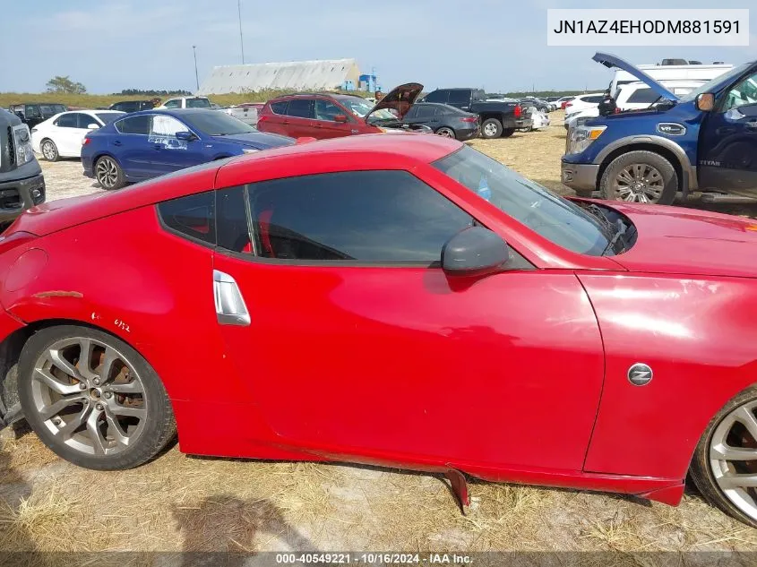 2013 Nissan 370Z Touring VIN: JN1AZ4EHODM881591 Lot: 40549221