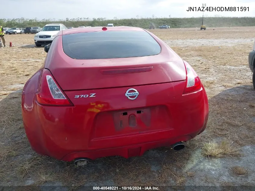 2013 Nissan 370Z Touring VIN: JN1AZ4EHODM881591 Lot: 40549221