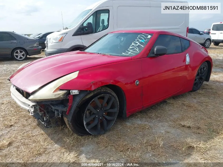 2013 Nissan 370Z Touring VIN: JN1AZ4EHODM881591 Lot: 40549221