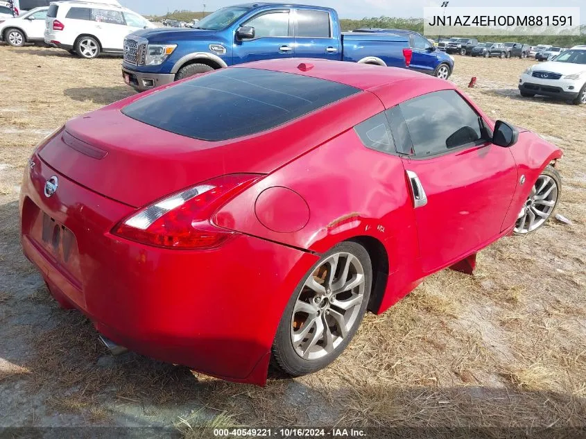 2013 Nissan 370Z Touring VIN: JN1AZ4EHODM881591 Lot: 40549221