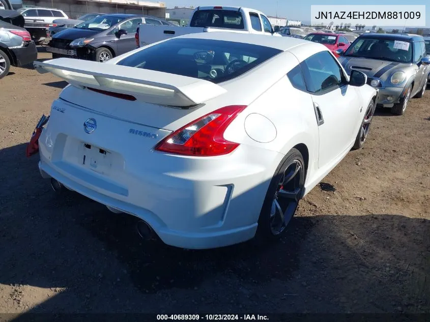 2013 Nissan 370Z Nismo VIN: JN1AZ4EH2DM881009 Lot: 40689309